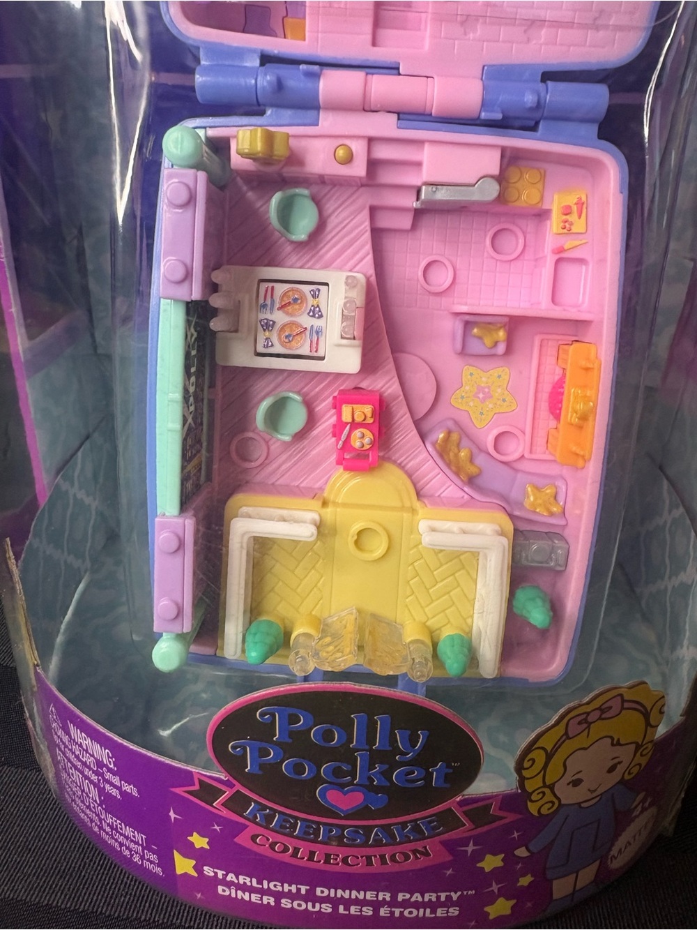 Polly Pocket Keepsake Collection Starlight Dinner Party Playset New In Box 2022 - Picture 3 of 10